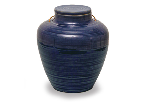 Urna Keramik vid, blå