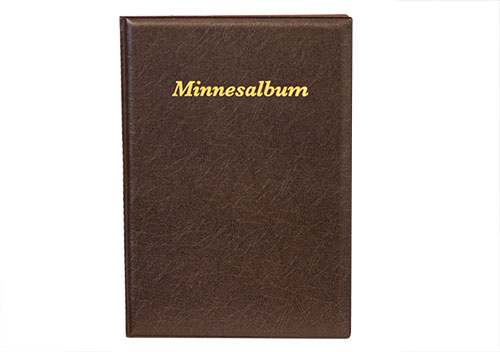 Minnesalbum Fondkistan Mörkbrun med guld