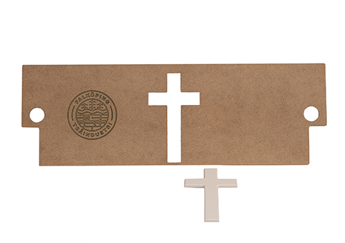 Mall för montering av kistkors DK