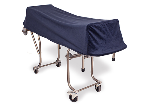 Bårkapell blå velour ,till bårvagn.