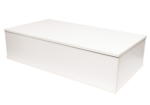 Fosterkista ask 75*40*20 cm, Spånskiva vit